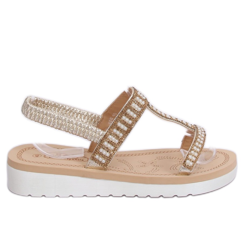 Dámské zlaté sandály HD-128 Gold zlatý