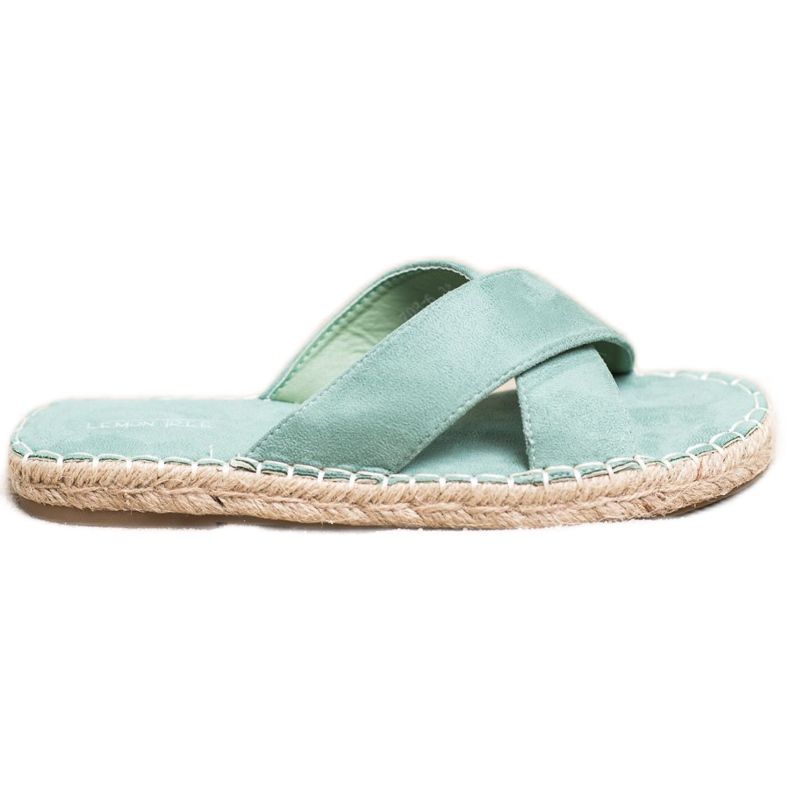 SHELOVET Pohodlné semišové pantofle zelená