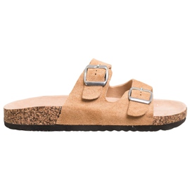 Pantofle VINCEZA se sponou hnědý Pantofle VINCEZA se sponou hnědý