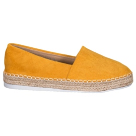 Small Swan Espadrilky ze žlutého semiše žluť