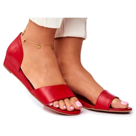 Dámské sandály Maciejka Leather Red 1971 Nomara červený