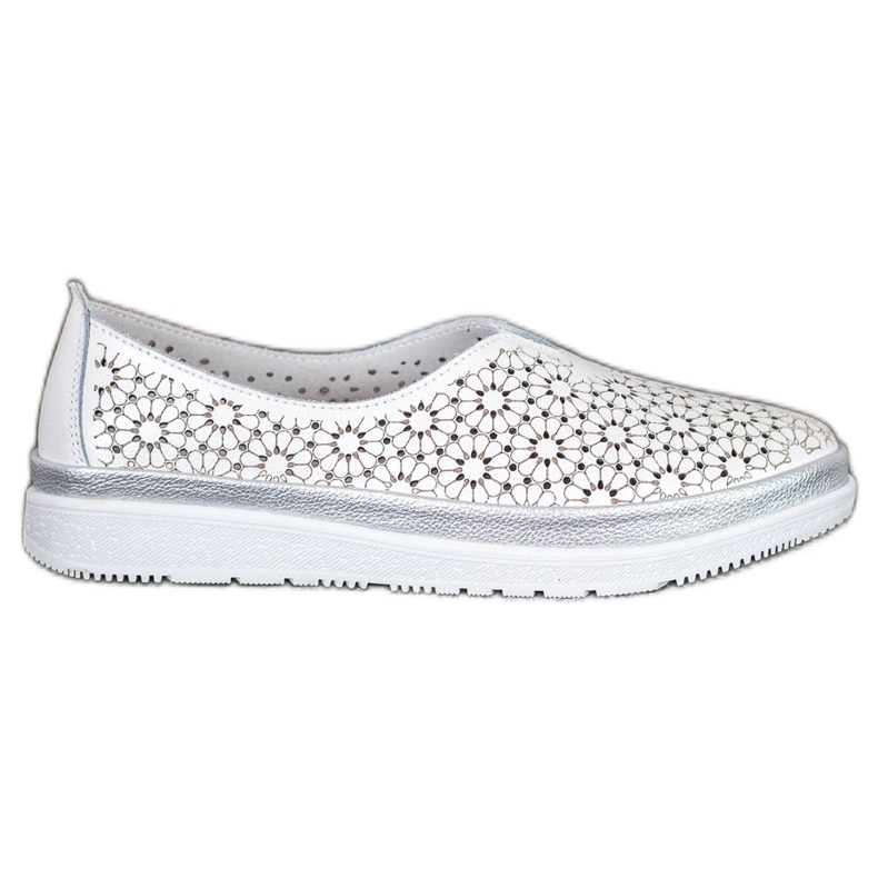 Filippo Kožené slipy s květinovým vzorem bílý žlutá