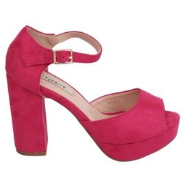Sandály na podpatku Fuchsia 9R56 Peach růžový