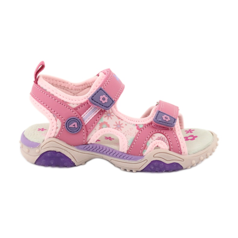 Dívčí sandály American Club HL17 / 19 fialový růžový