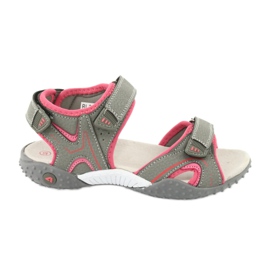 American Club Sandály Sportovní kožená insert RL26/20 Gray/Coral šedá American Club Sandály Sportovní kožená insert RL26/20 Gray/Coral šedá