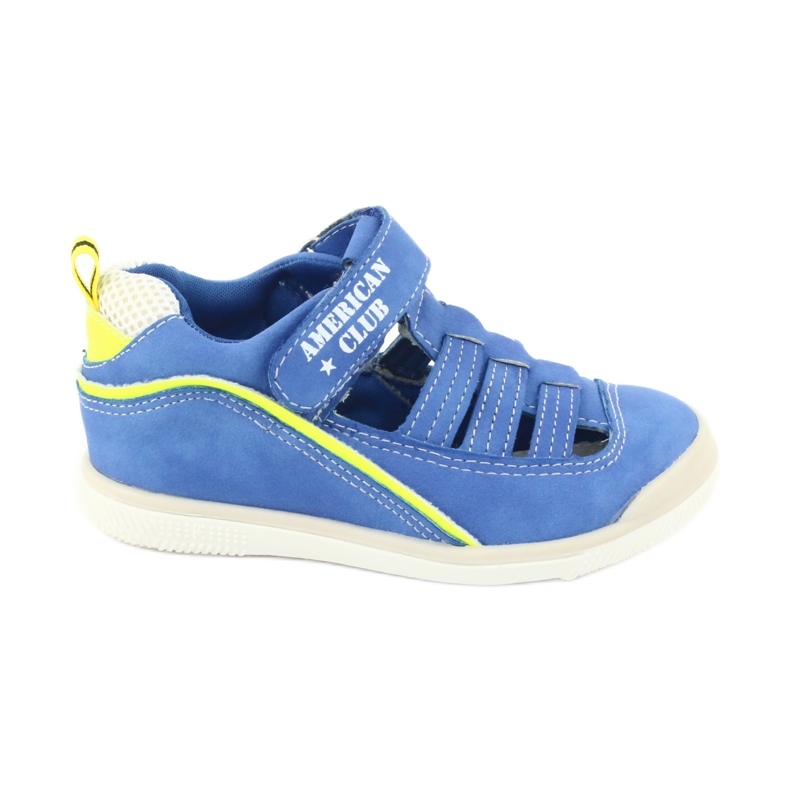 American Club Boys Sandals Leather Insert GC12/20 Blue modrý