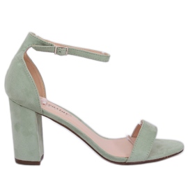 Sandály na vysokém podpatku celadon CD59P Green zelený