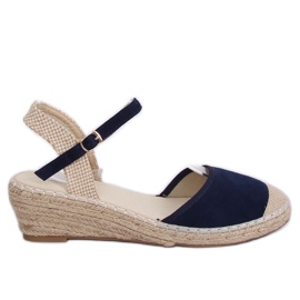 Espadrilky na klíncích tmavě modré LLI-3M85 Blue Ii Quality námořnická modř