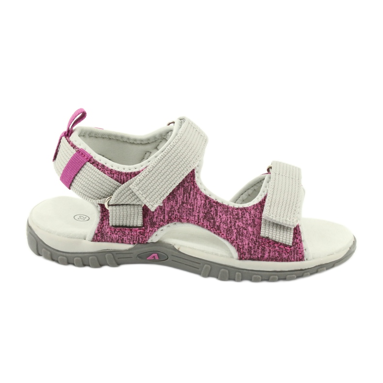 American Club Dívčí sandály s koženou insert RL25/20 Pink/Grey růžový