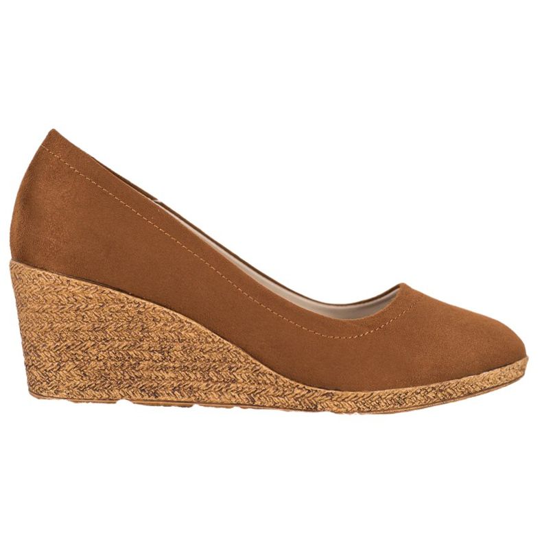 Goodin Semišové klínové lodičky hnědý