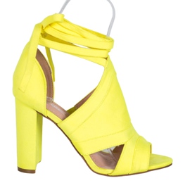 Seastar Svázané sandály na sloupku žlutá