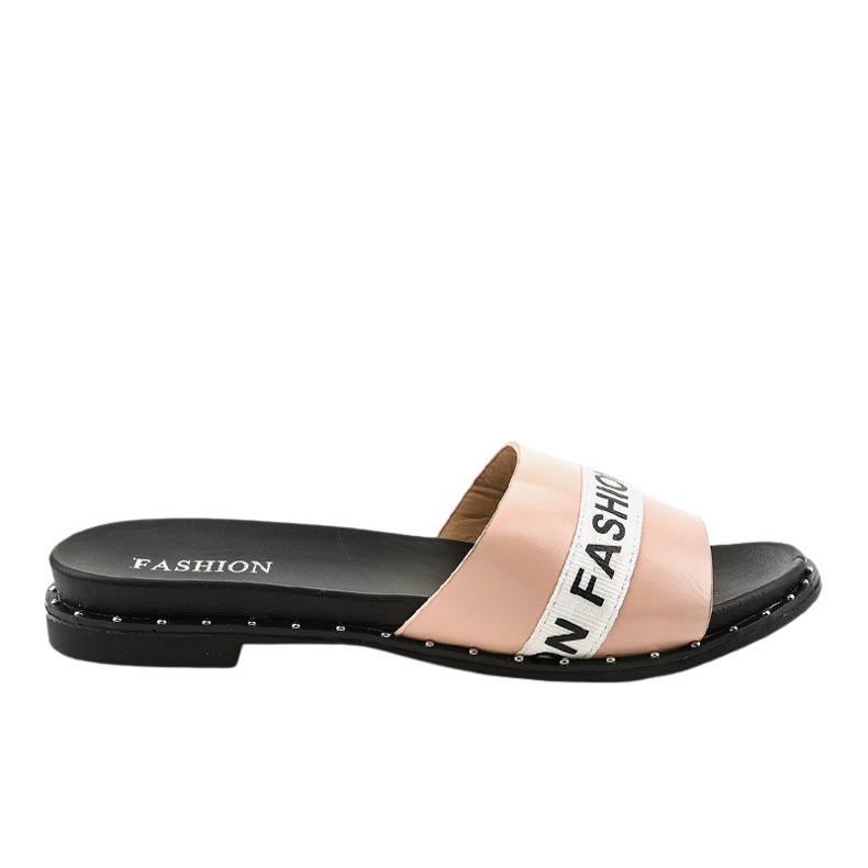 Růžové módní pantofle 888-2 růžový