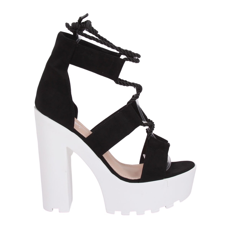Černé sandály na platformě NS120 Black černá