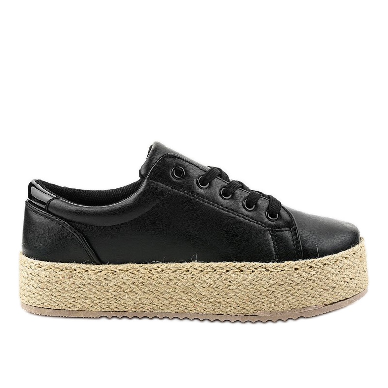 Černé krajkové espadrilky 6220 černá