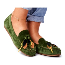 Dámské mokasíny Maciejka Leather Green 04494-09 / 00-5 zelený