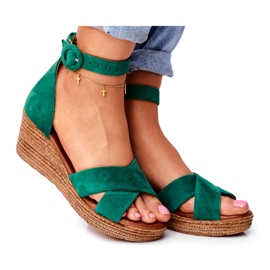 Dámské sandály Maciejka Leather Suede Green 04565-09 zelený