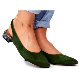 Dámské lodičky kožené nazouvací Maciejka Miami Green 04482-09 zelený
