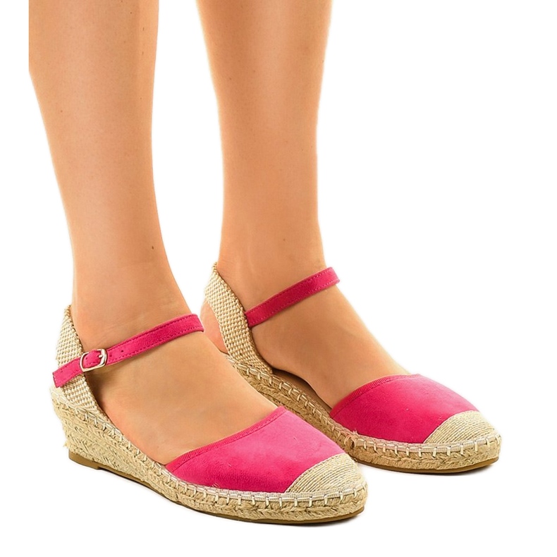 Růžové espadrilky 3M85-19 růžový Růžové espadrilky 3M85-19 růžový