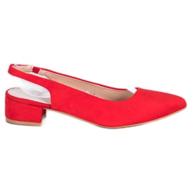 Goodin Lodičky s objevenou patou červený