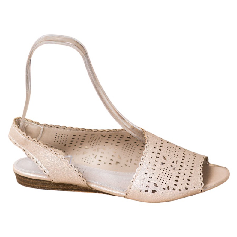 Goodin Lesklé zlaté sandály zlatý Goodin Lesklé zlaté sandály zlatý