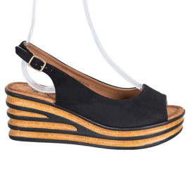 Goodin Lehké semišové sandály černý