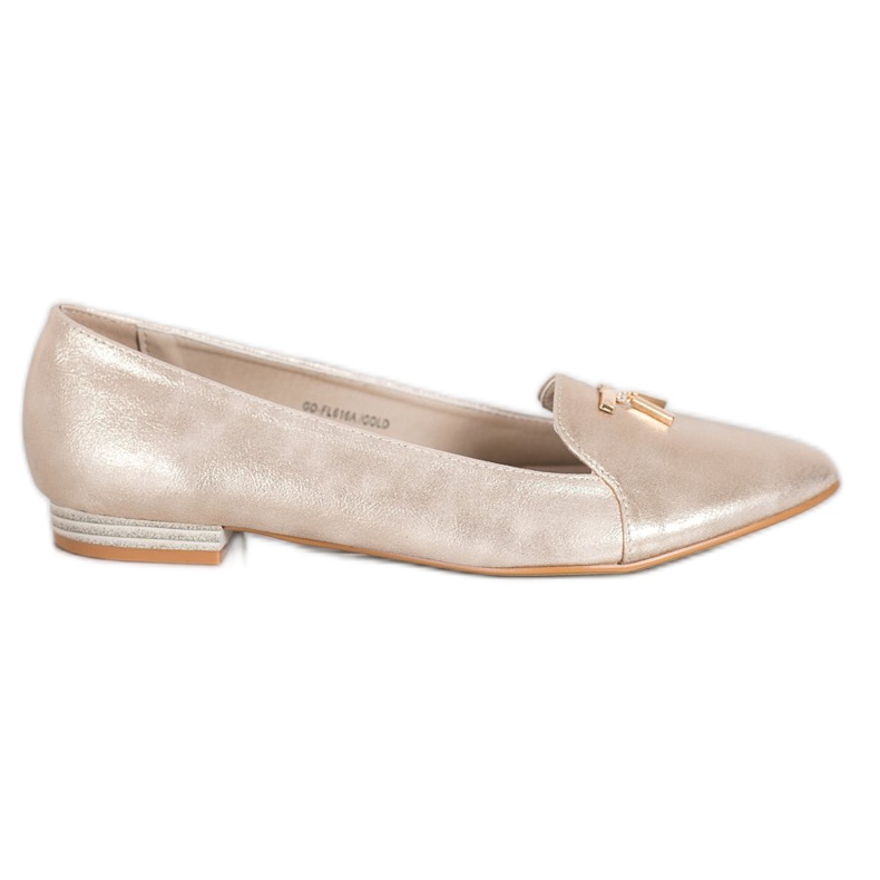 Goodin Lesklé zlaté balerínky zlatý Goodin Lesklé zlaté balerínky zlatý