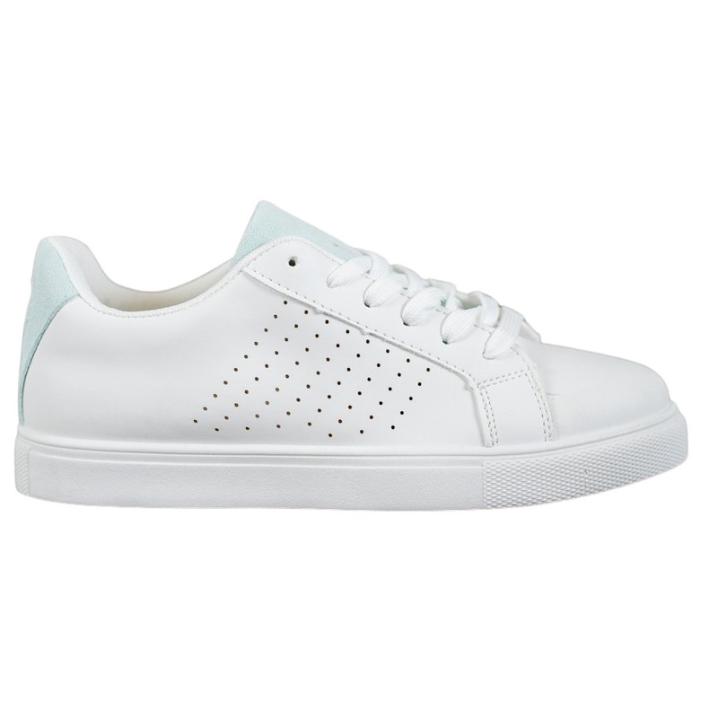 SHELOVET Bílé boty se semišovými vložkami bílý