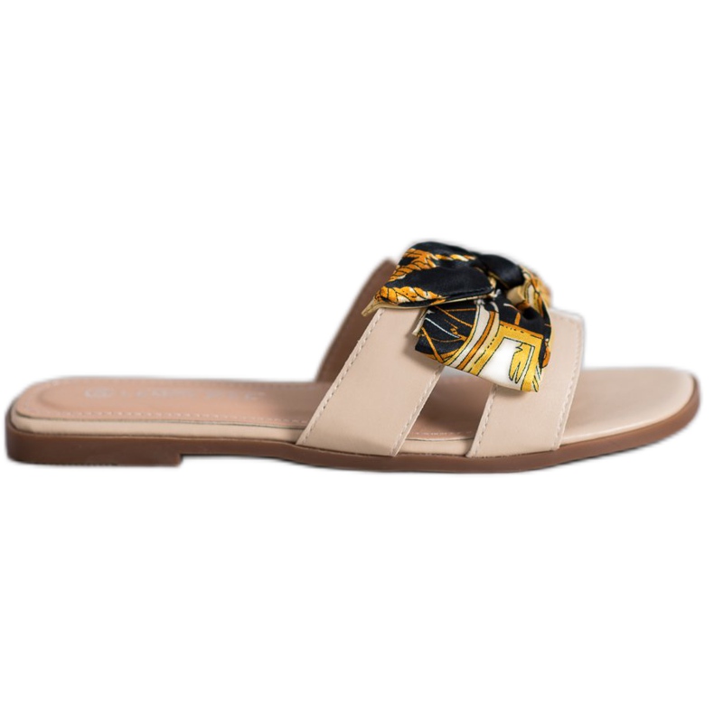 SHELOVET Elegantní pantofle hnědý