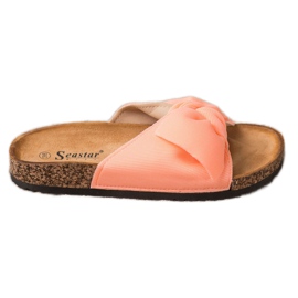 Seastar Neonové pantofle s mašlí oranžový