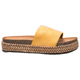 Comer Neformální pantofle na platformě žluť