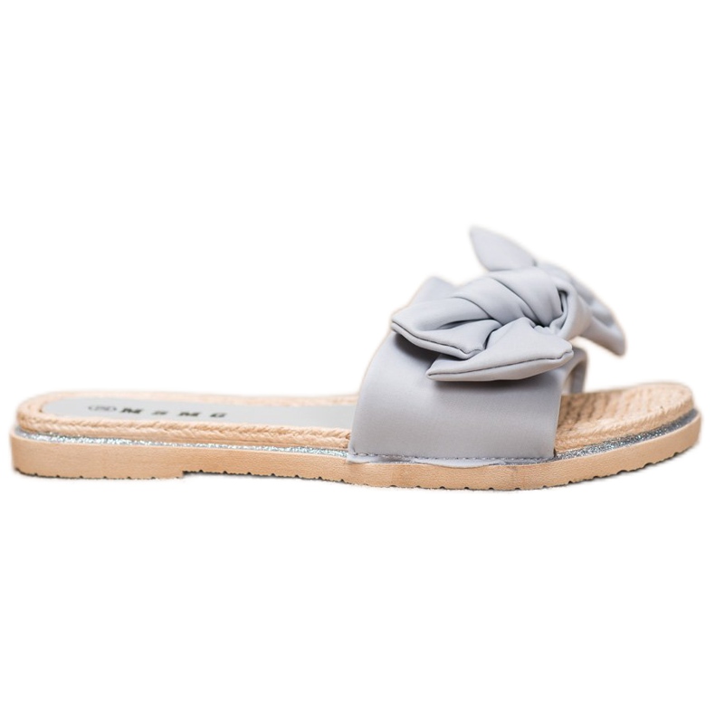 SHELOVET Stylové šedé pantofle šedá