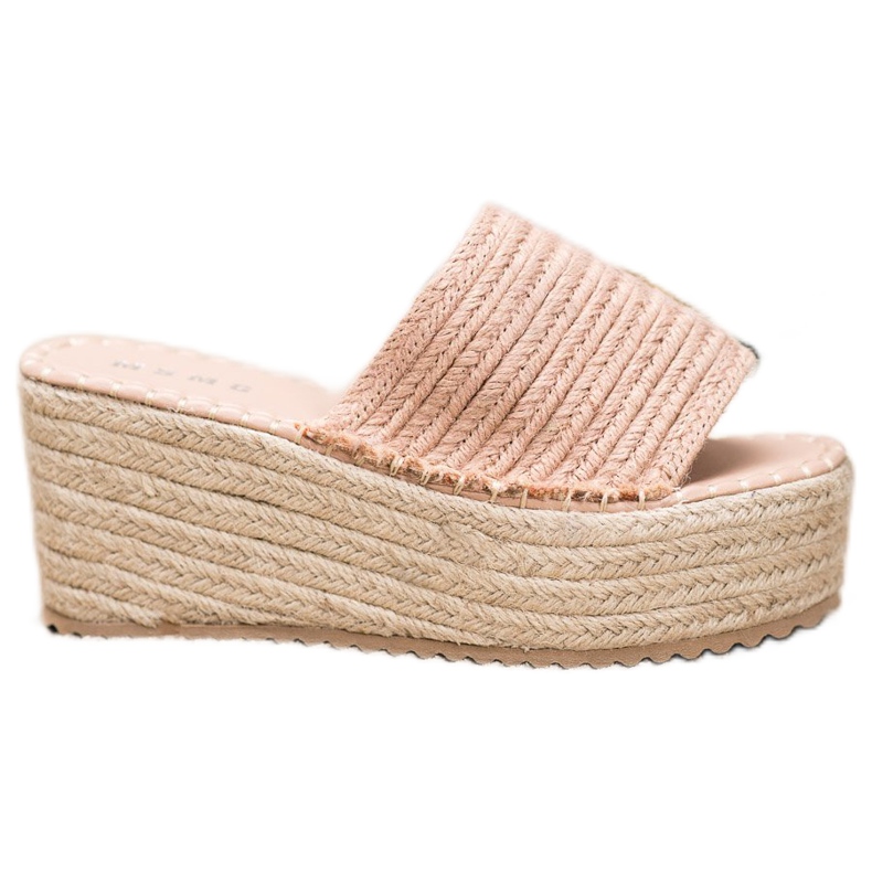 SHELOVET Sandály na klínku růžový