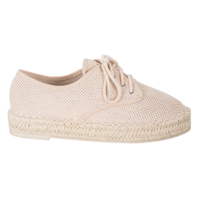 SHELOVET Semišové espadrilky hnědý