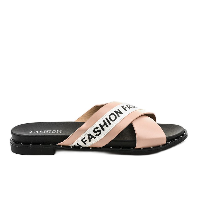 Růžové módní pantofle 888-1 růžový Růžové módní pantofle 888-1 růžový