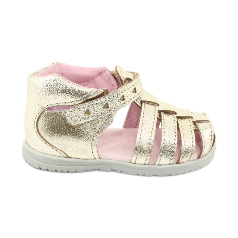 Zlaté kožené sandály Mazurek 245 zlatý Zlaté kožené sandály Mazurek 245 zlatý