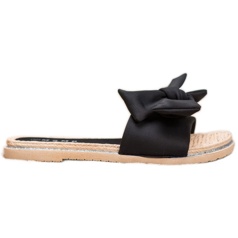 SHELOVET Stylové černé pantofle černá SHELOVET Stylové černé pantofle černá