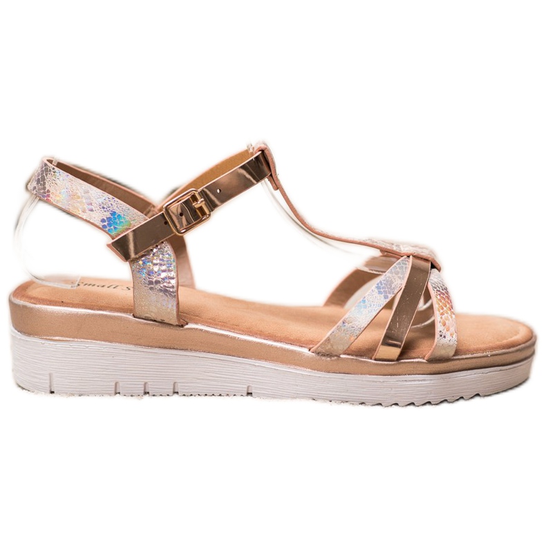 Small Swan Sandály s efektem Holo zlatý Small Swan Sandály s efektem Holo zlatý