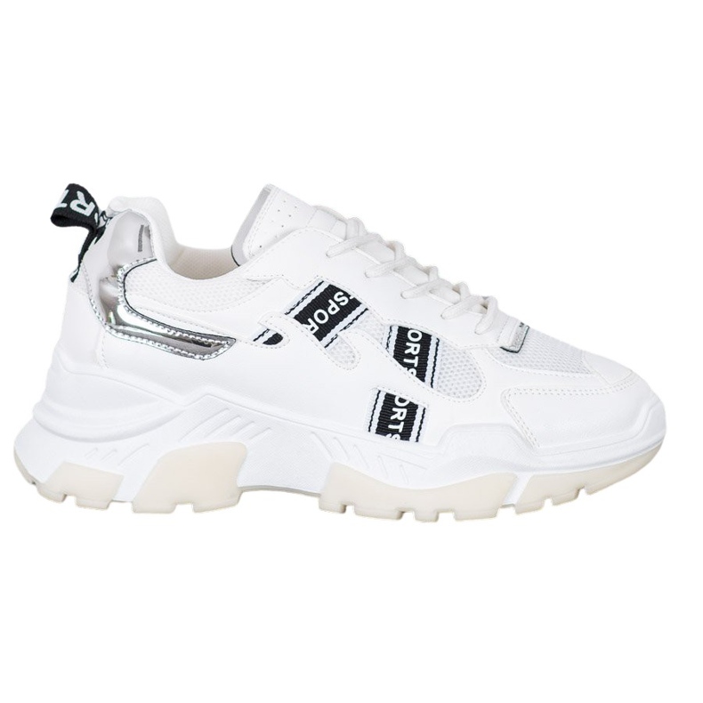 SHELOVET Bílé sportovní tenisky bílý