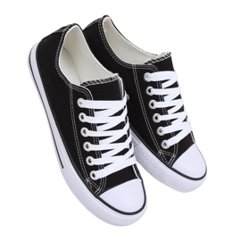 Klasické dámské černé tenisky XL03 Black (bílá podrážka) černý