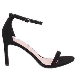 Černé sandály na vysokém podpatku NF-31P Black černý