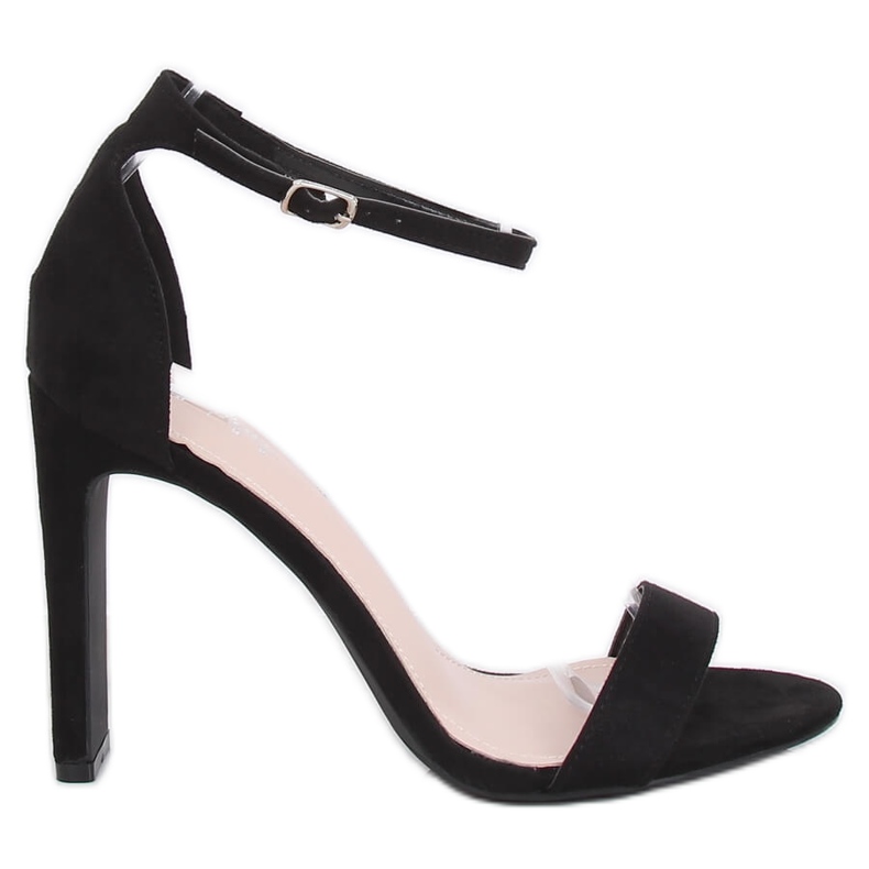 Černé sandály na vysokém podpatku NF-37P Black černá