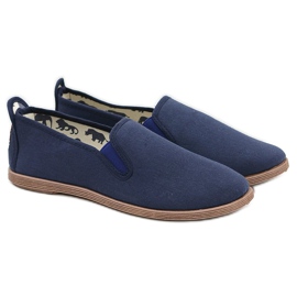 LIBRAPOP Pánské textilní tmavě modré tenisky Espadrilles Livo námořnická modř