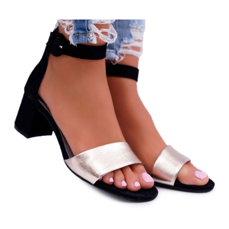 Dámské sandály Maciejka Leather Suede Black 04141-25 / 00-5 černá