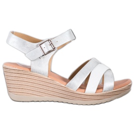 Sea Elves Lehké sandály vyrobené z ekologické kůže bílý šedá Sea Elves Lehké sandály vyrobené z ekologické kůže bílý šedá