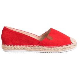 SHELOVET Klasické espadrilky červené