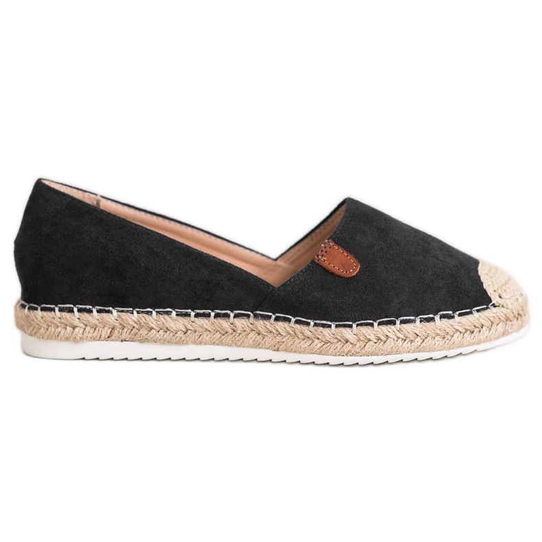 SHELOVET Klasické espadrilky černá
