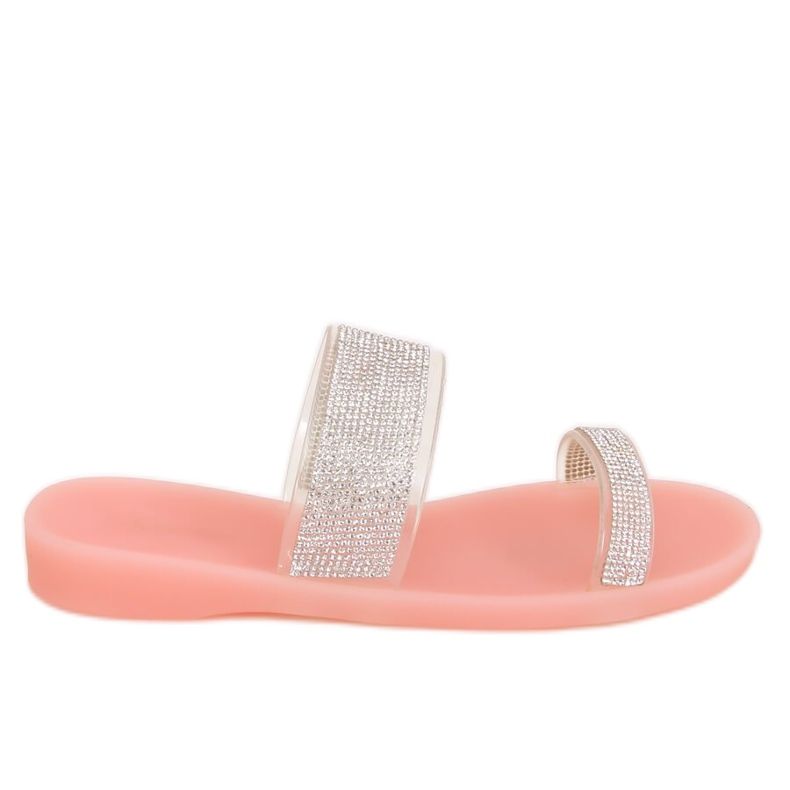 Růžové silikonové pantofle BG51 růžový