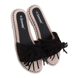 Černé dámské černé pantofle CK159 Black černý