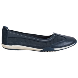 M.Daszyński Sportovní kožená balerína modrý M.Daszyński Sportovní kožená balerína modrý