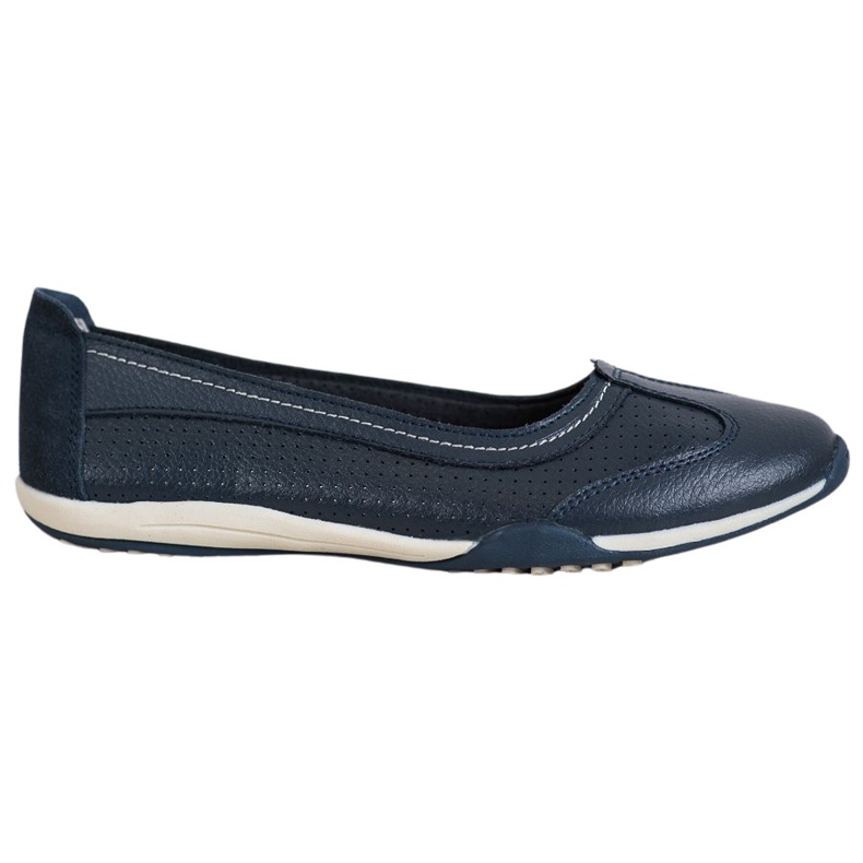 M.Daszyński Sportovní kožená balerína modrý